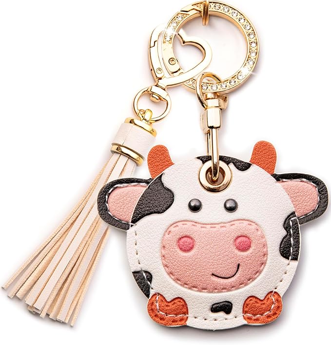 Cute Leather Keychain Holder Case for Apple Air Tag