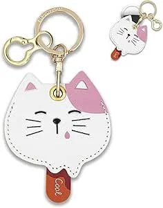 Cute Leather Keychain Holder Case for Apple Air Tag