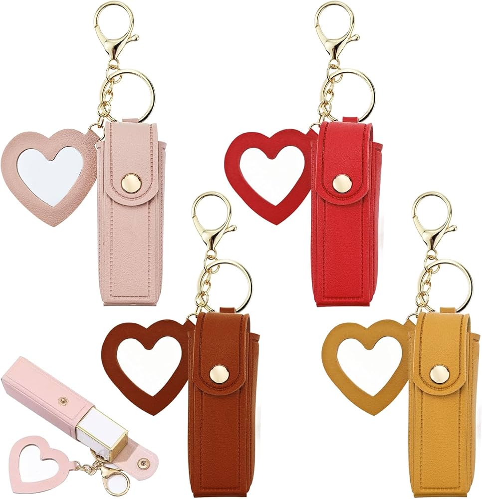 Lipstick Holder & Mirror Keychain Charm