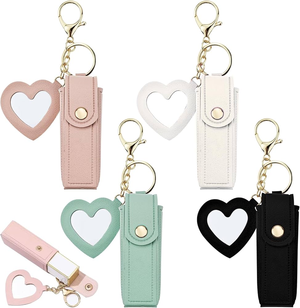 Lipstick Holder & Mirror Keychain Charm